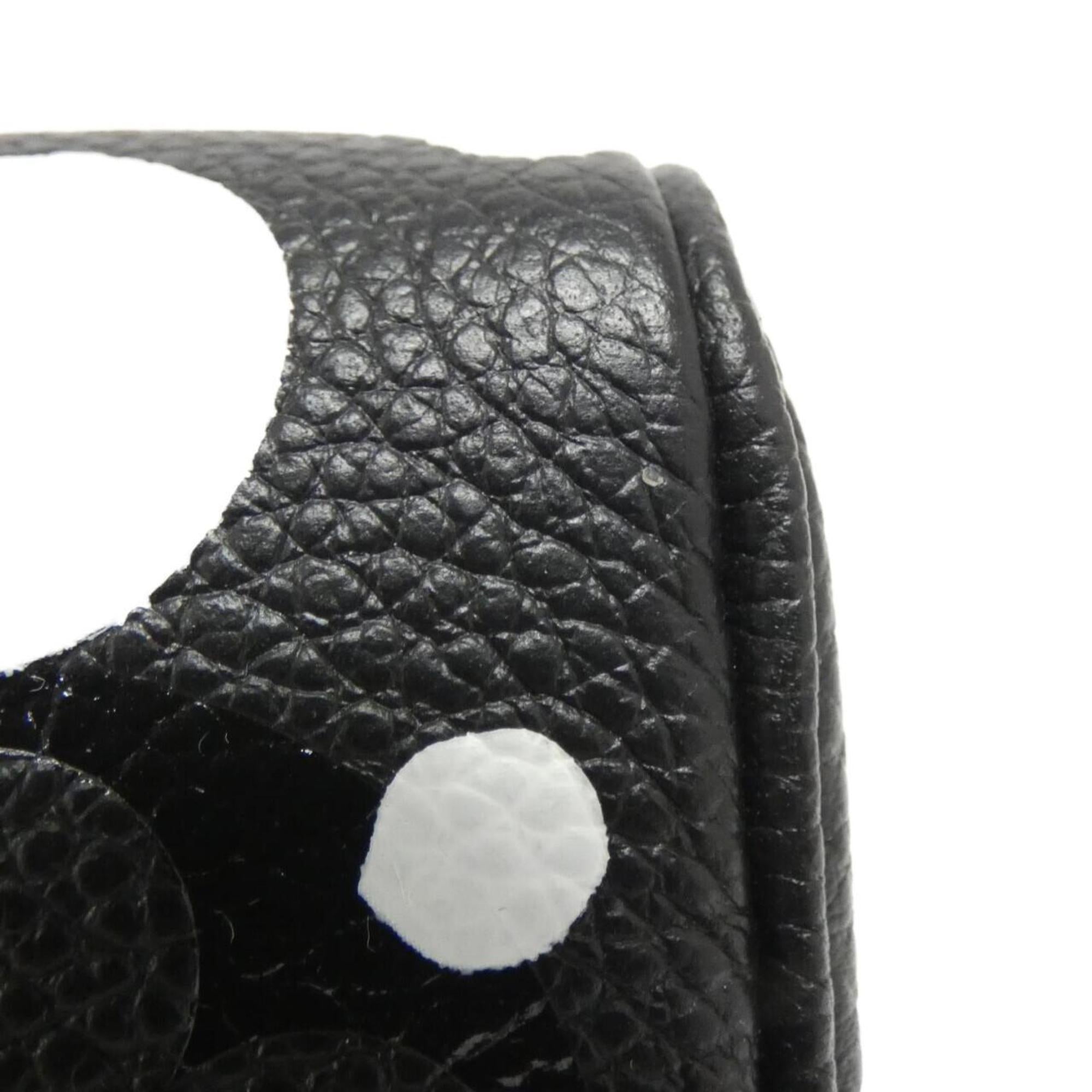 Louis Vuitton Nano Speedy Black Leather Handbag (Pre-Owned)