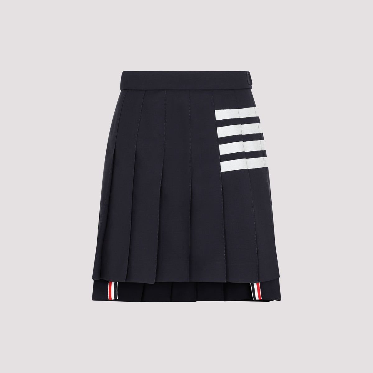 Thom Browne 4-Bar Pleated Miniskirt Women