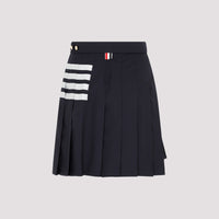 Thom Browne 4-Bar Pleated Miniskirt Women