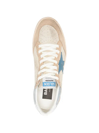 Golden Goose Women Ball Star Two-Tone Suede Sneakers With Laminated Leather Star