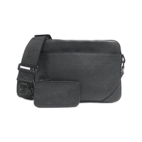 Louis Vuitton Duo Messenger Black Leather Shoulder Bag (Pre-Owned) OS Black