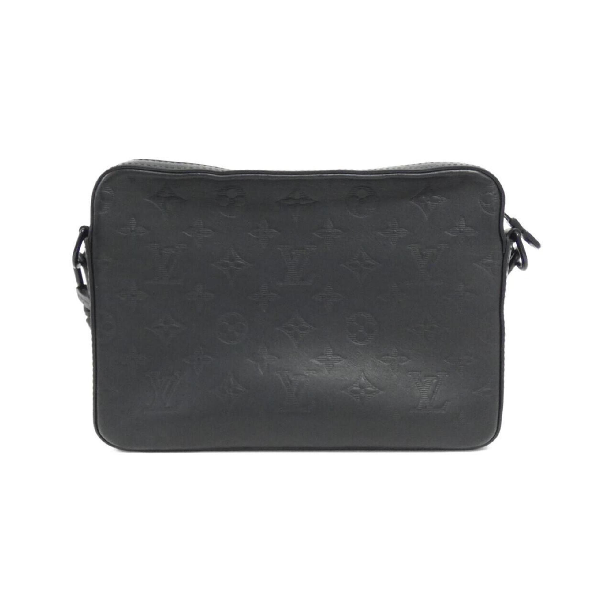 Louis Vuitton Duo Messenger Black Leather Shoulder Bag (Pre-Owned)