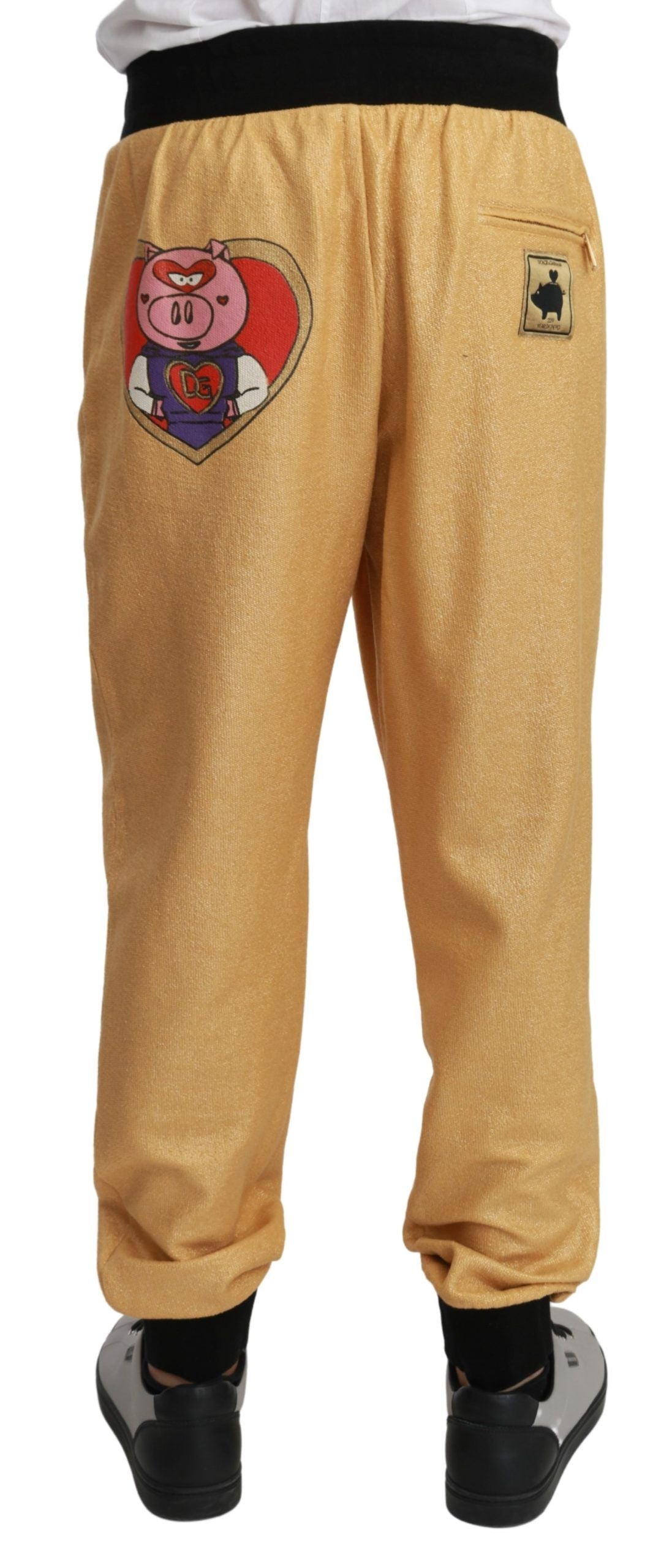 Dolce & Gabbana Dolce & Gabbana Gold Year Of The Pig Cotton Mens Men's Pants