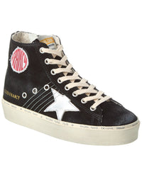 Golden Goose Francy Suede High-Top Sneaker 35 Black