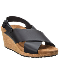 Papillio By Birkenstock Samira Narrow Leather Wedge Sandal Black