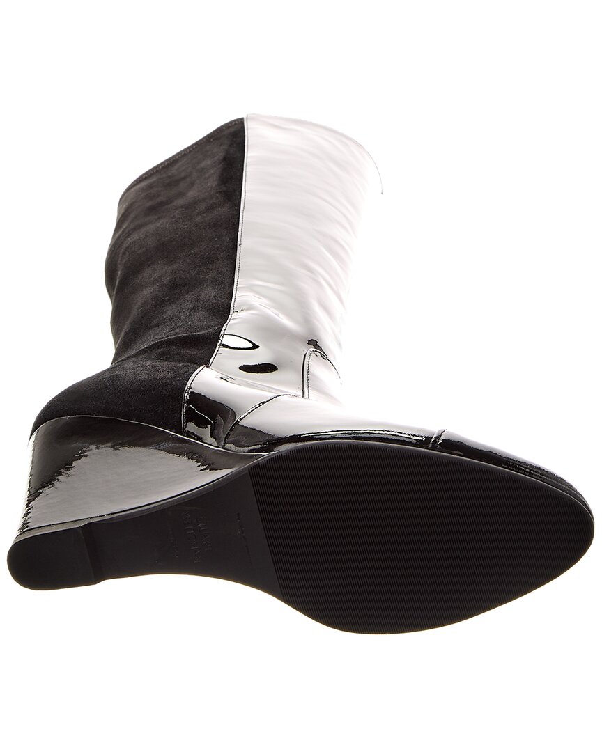 Stuart Weitzman Milla City Wedge Patent & Suede Knee-High Boot