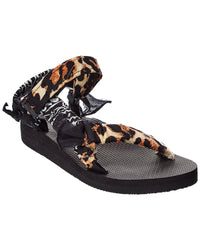 Arizona Love Trekky Leopard & Bandana Sandal Brown Multi