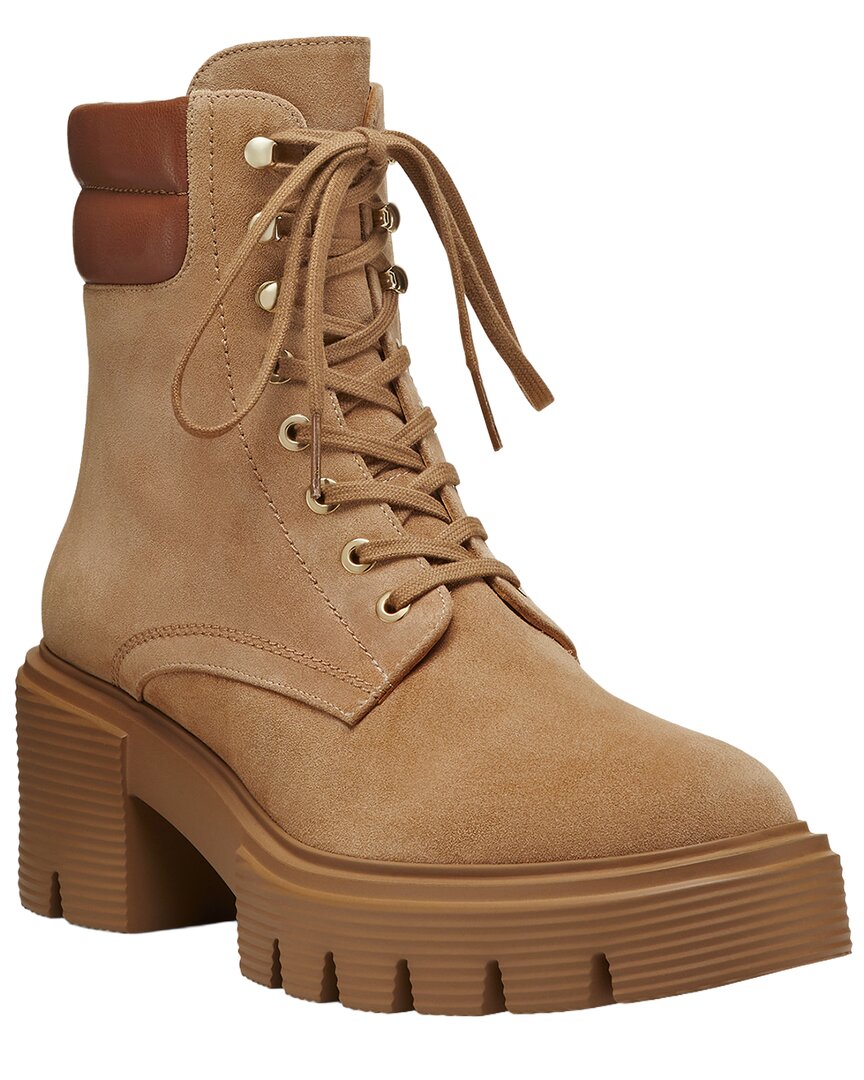 Stuart Weitzman Stuart Weitzman Soho Lace-Up Suede Bootie