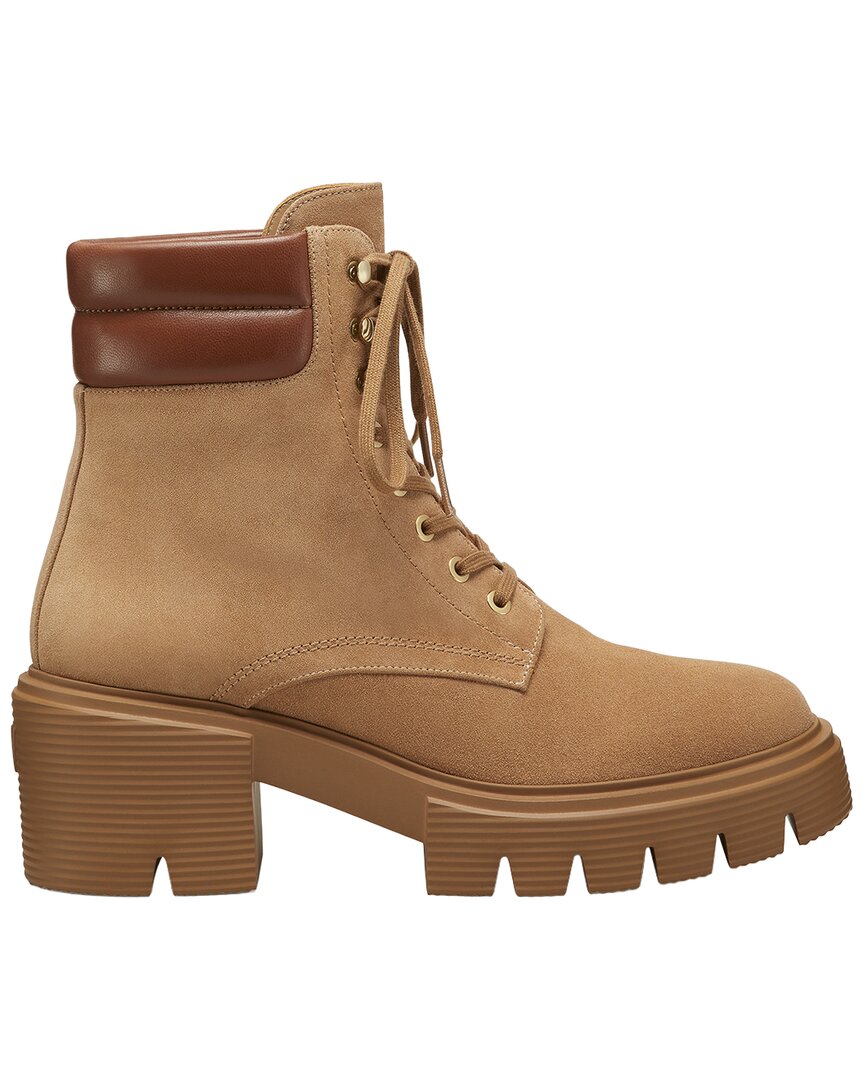 Stuart Weitzman Stuart Weitzman Soho Lace-Up Suede Bootie
