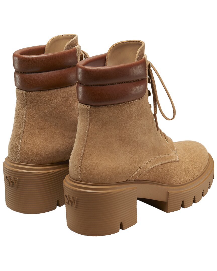 Stuart Weitzman Stuart Weitzman Soho Lace-Up Suede Bootie