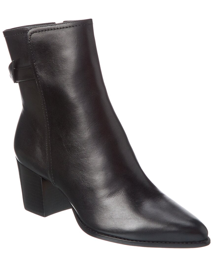 Alexandre Birman Jessa 60 Leather Bootie Black 36