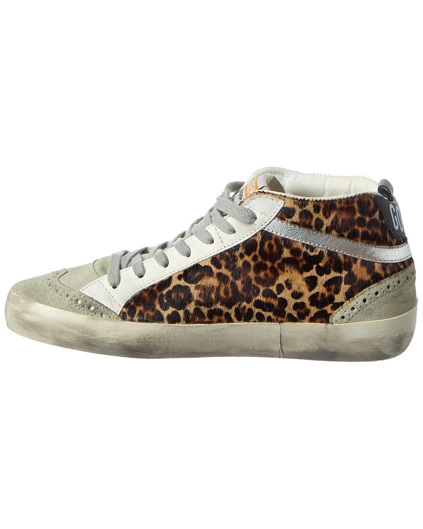 Golden Goose Mid Star Haircalf & Leather Sneaker