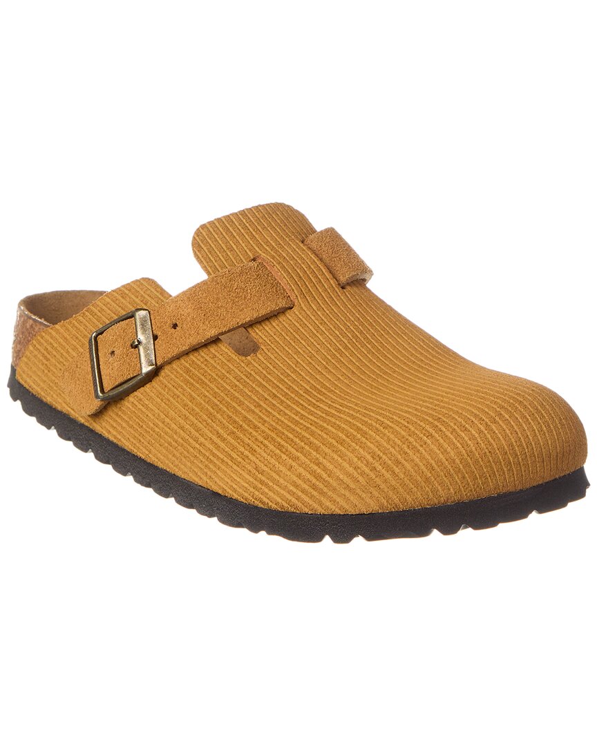 Birkenstock Boston Narrow Suede Clog Beige
