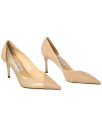 Jimmy Choo Jimmy Choo Cass 75 Linen & Vinyl Pump (Authentic Pre-Loved)