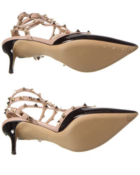 Valentino Valentino Rockstud Caged 65 Patent Ankle Strap Pump (Authentic Pre-Loved)