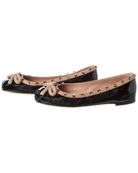 Pre-Owned Valentino Rockstud Patent Ballerina Flat (Authentic Pre-Loved)