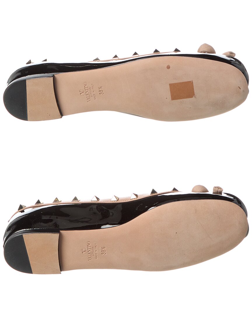 Pre-Owned Valentino Rockstud Patent Ballerina Flat (Authentic Pre-Loved)