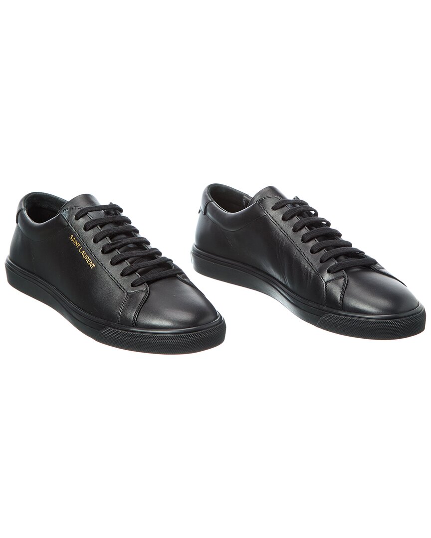 Saint Laurent Andy Leather Sneaker (Authentic Pre-Loved)
