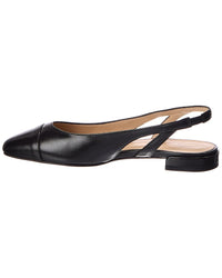 Stuart Weitzman Stuart Weitzman Sleek Leather Slingback Flat