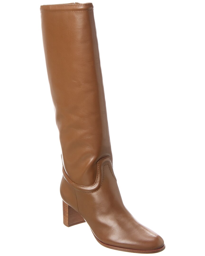 Alexandre Birman Lauren 60 Leather To-The-Knee Boot Brown Multi
