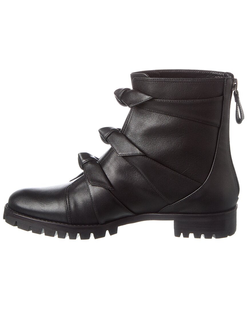 Alexandre Birman Lolita Leather Combat Bootie