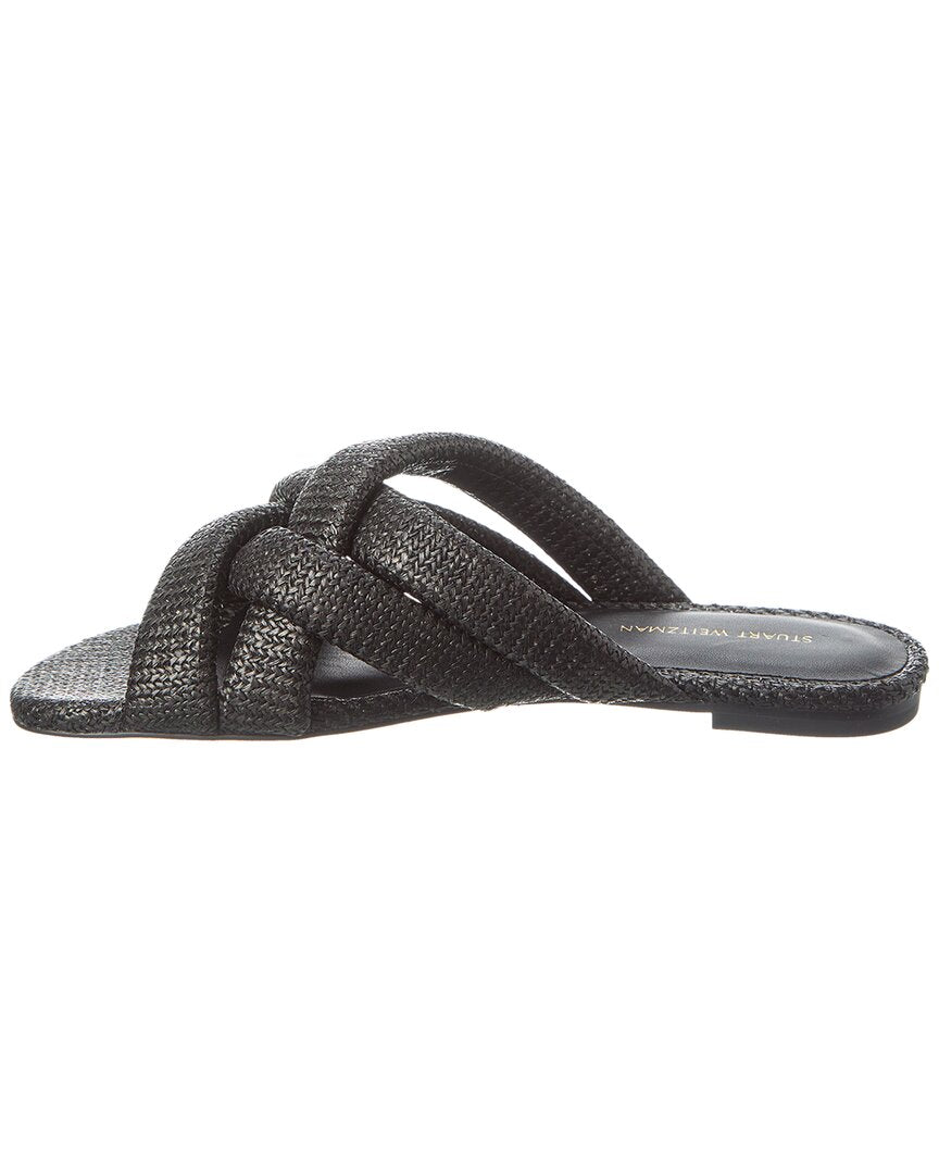 Stuart Weitzman Crossover Raffia Slide