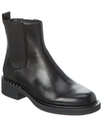 Ash Fancy Leather Bootie Black
