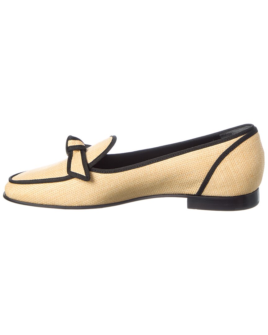 Alexandre Birman Grosgrain Raffia Loafer
