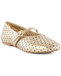 Seychelles Skyler Leather Flat Gold