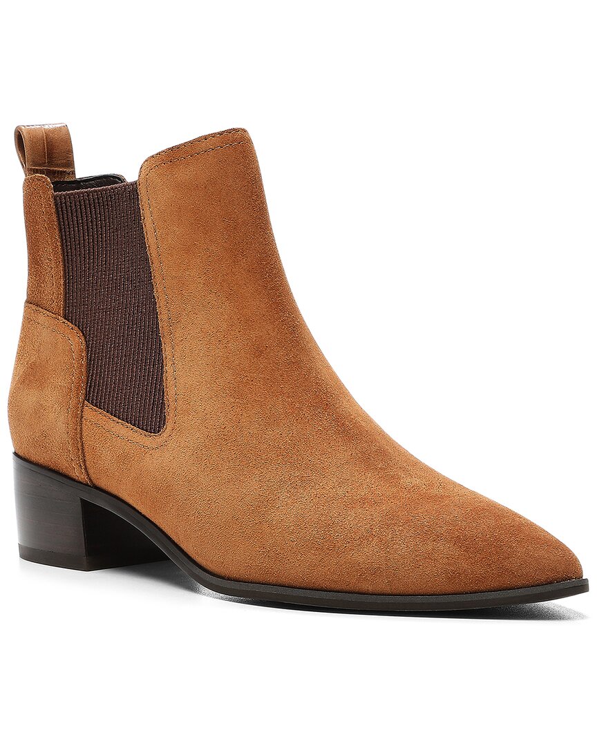 Donald Pliner Gerri Leather & Suede Bootie Saddle 6.5