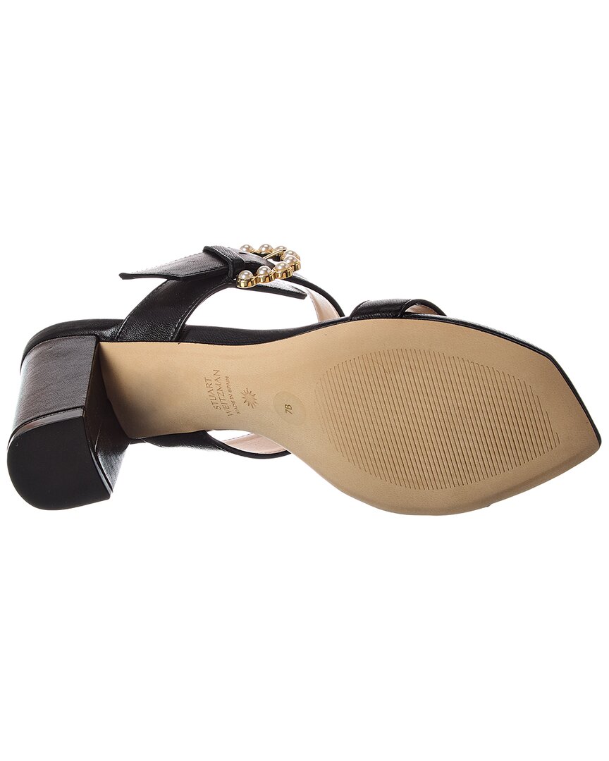 Stuart Weitzman Piper 75 Block Leather Sandal