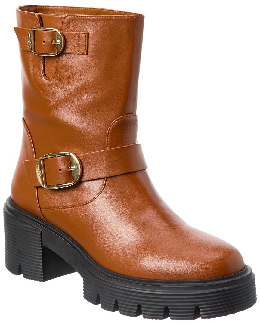 Stuart Weitzman Soho Leather Moto Bootie
