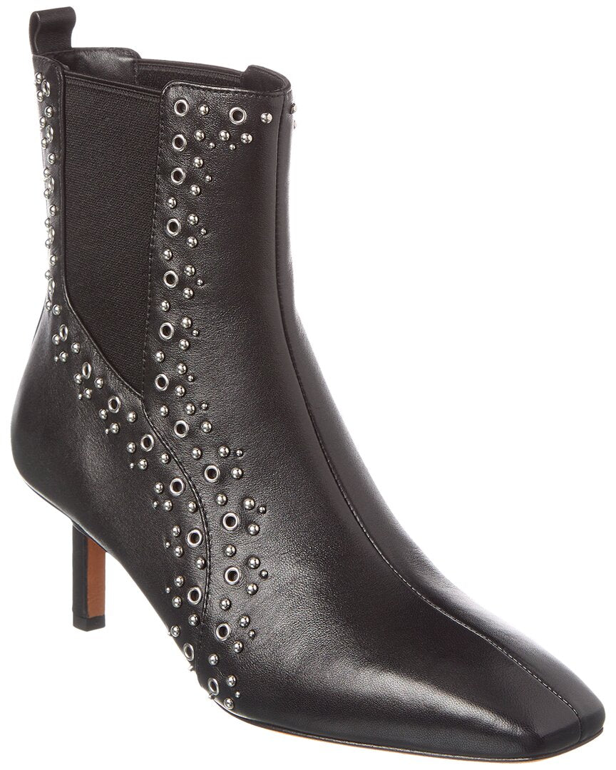 3.1 Phillip Lim Nell Mid-Calf Leather Bootie Black