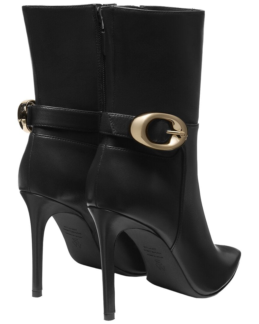 Stuart Weitzman Stuart Weitzman Stuart Power Buckle Leather Bootie