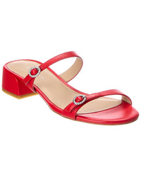 Stuart Weitzman Ginger Xtal Block 35 Leather Sandal