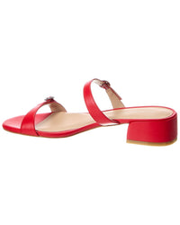 Stuart Weitzman Ginger Xtal Block 35 Leather Sandal