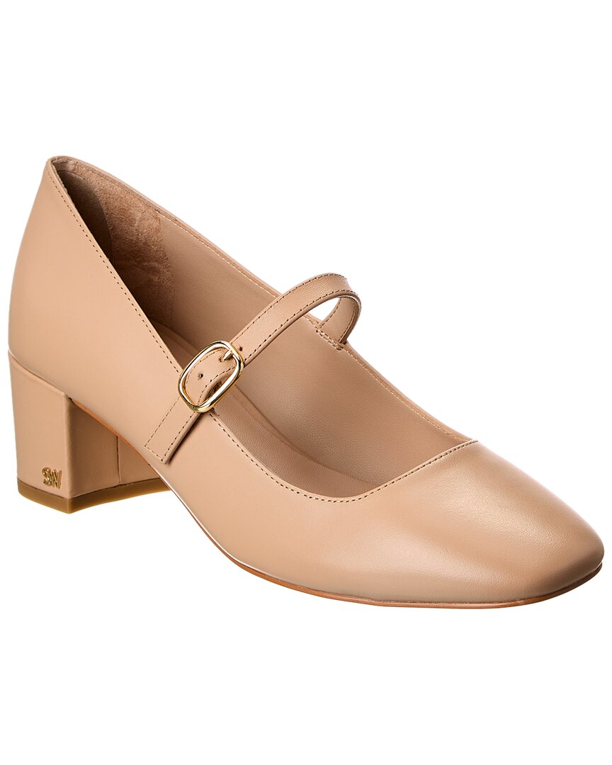 Stuart Weitzman Stuart Weitzman Louise 50 Block Leather Mary Jane Pump