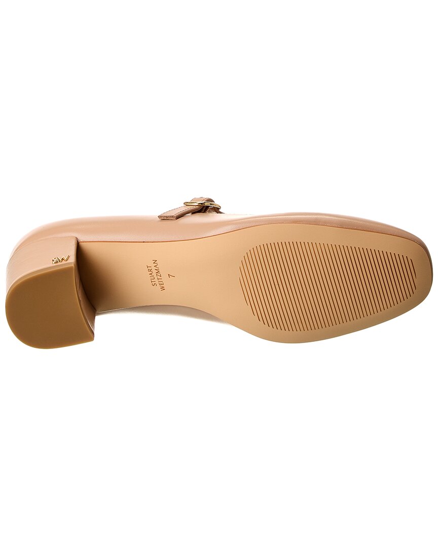 Stuart Weitzman Stuart Weitzman Louise 50 Block Leather Mary Jane Pump