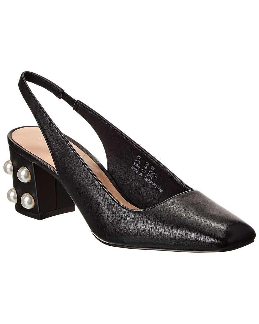 Stuart Weitzman Jte 60 Leather Slingback Pump Black