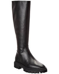 Stuart Weitzman Ultra Lug Leather Knee-High Boot Black