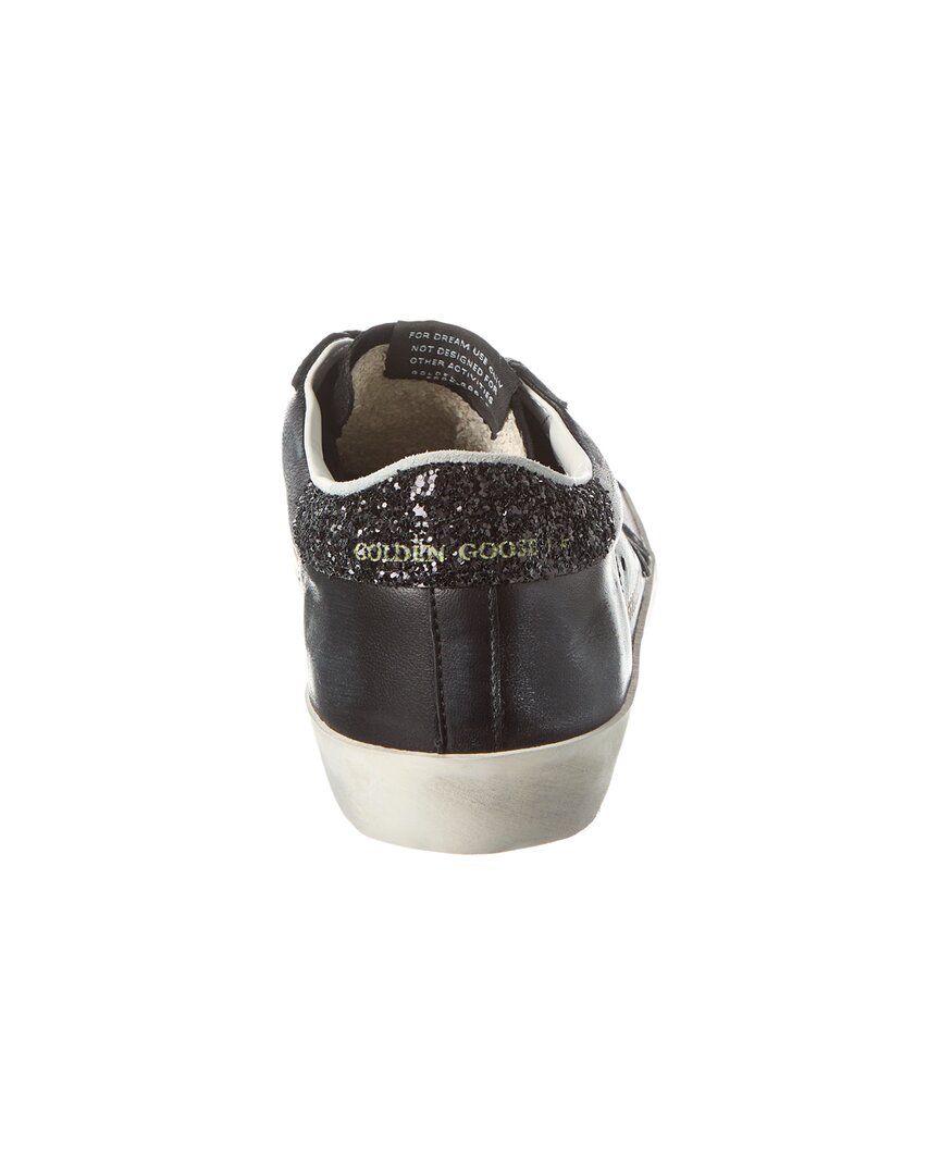 Golden Goose Golden Goose Superstar Leather & Glitter Sneaker, 37, Black