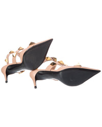 Valentino Valentino Roman Stud 80 Leather Ankle Strap Pump