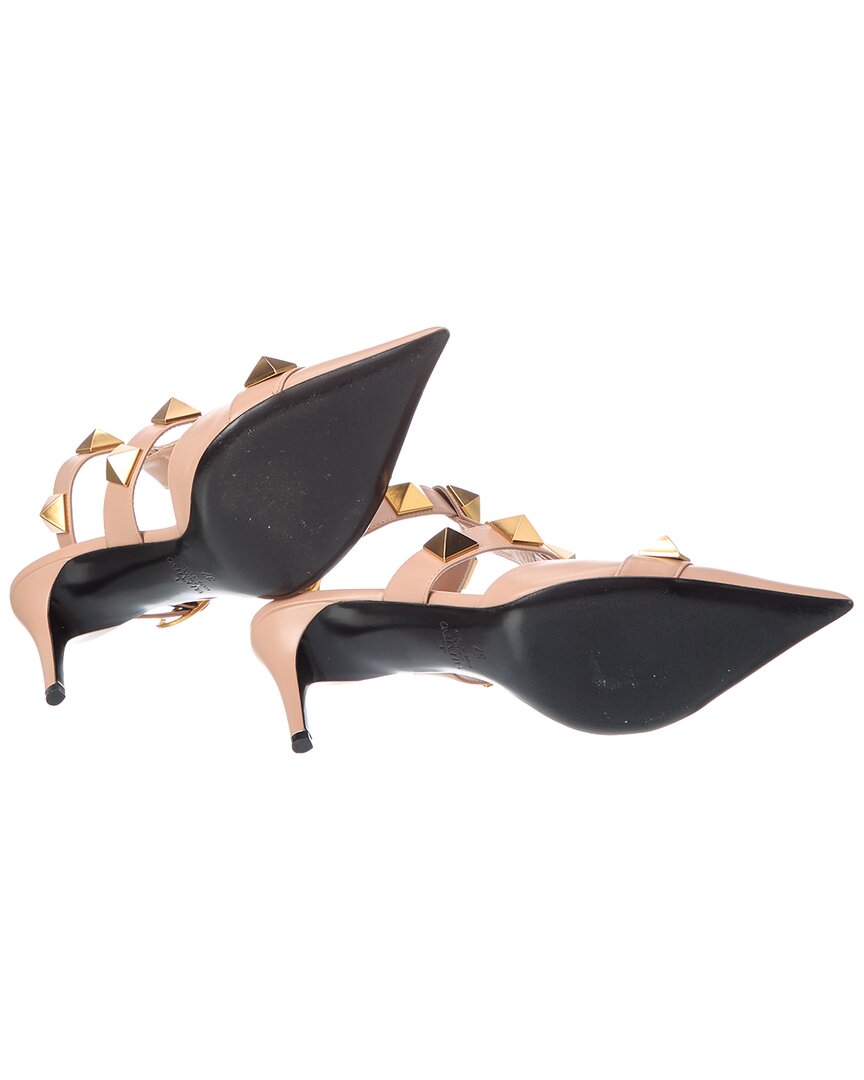 Valentino Valentino Roman Stud 80 Leather Ankle Strap Pump
