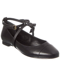Alexandre Birman Slim Clarita Leather Ballet Flat Black
