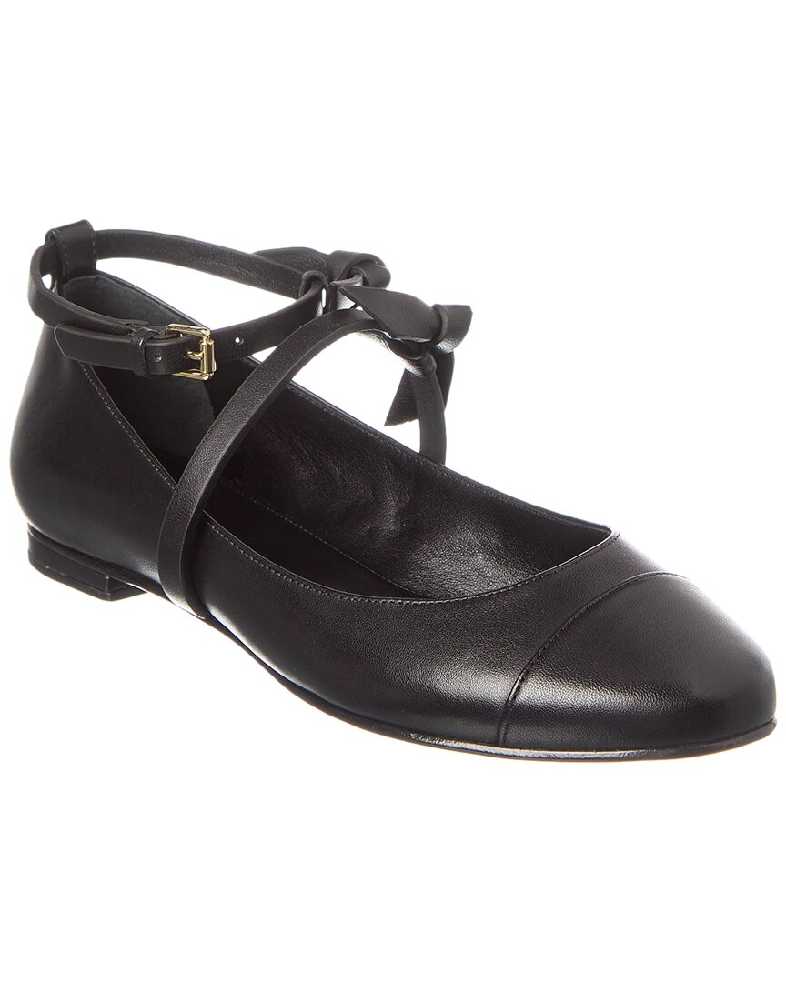 Alexandre Birman Slim Clarita Leather Ballet Flat Black