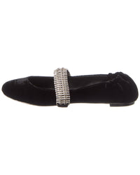 Alexandre Birman Camila Velvet Ballerina Flat