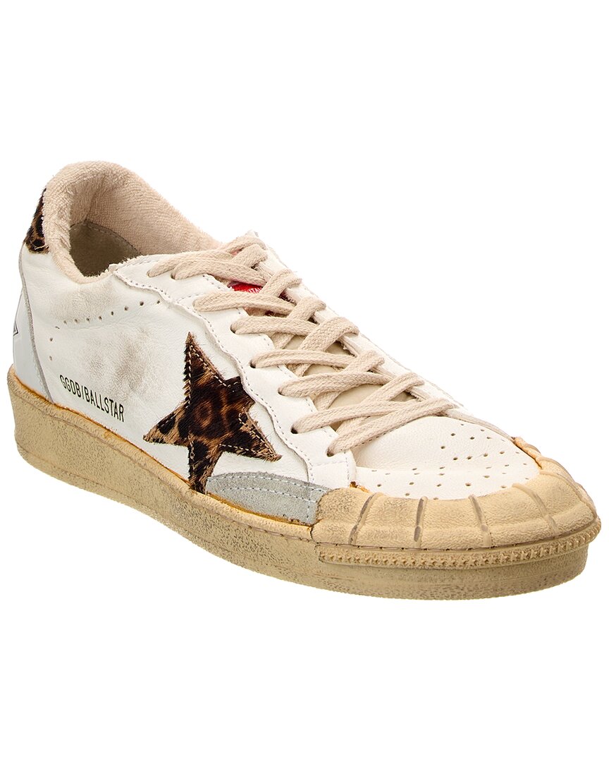 Golden Goose Ballstar Leather & Haircalf Sneaker White