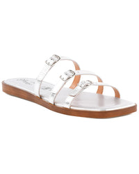 Seychelles Buckle Leather Sandal Silver