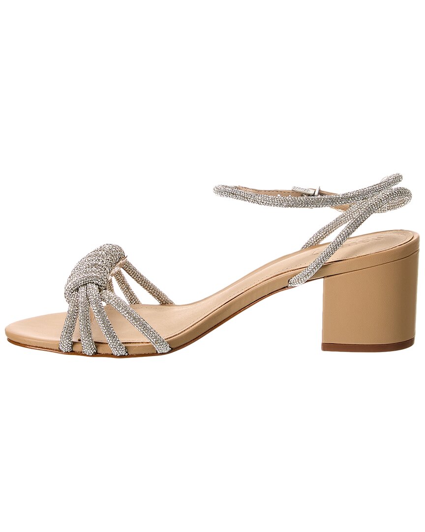 Schutz Jewell Mid Block Leather Sandal
