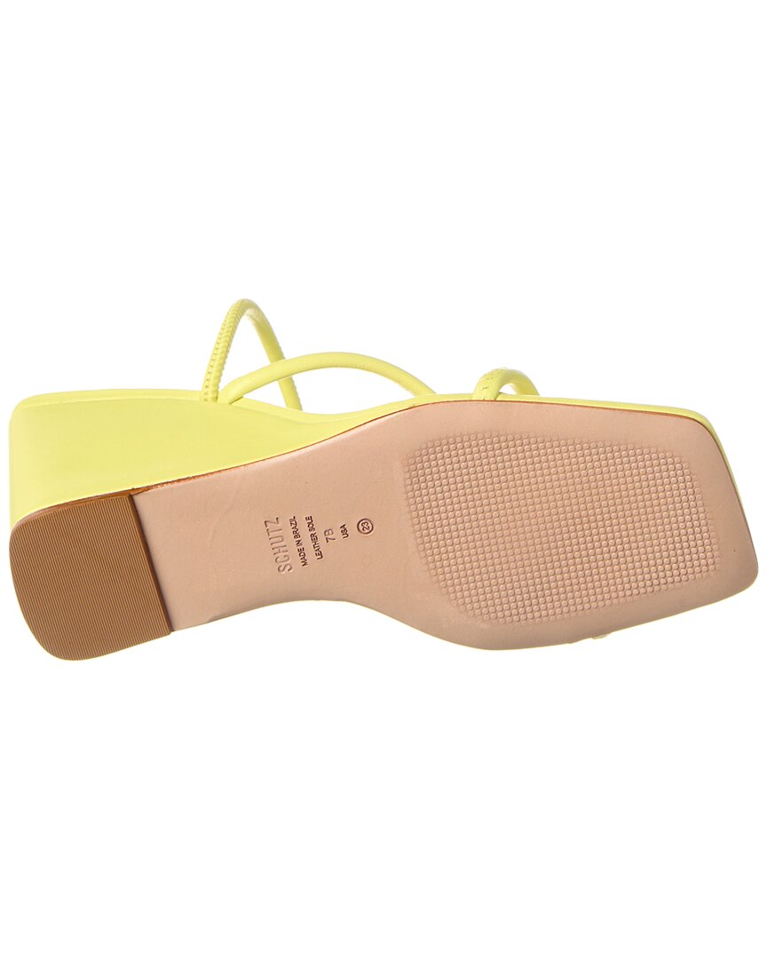 Schutz Kiki Leather Wedge Sandal